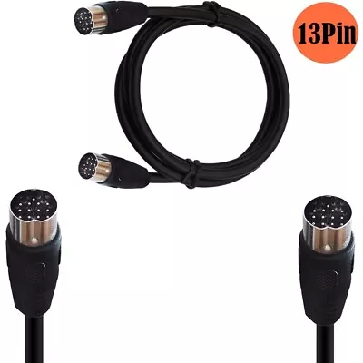 13 Pin DIN Male To DIN MIDI Male Audio Connector Interface Signal Control Cable • $34.99