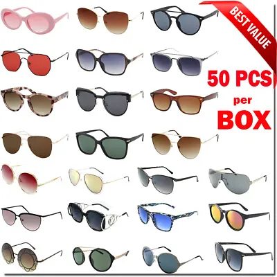 Bulk Lot Wholesale 50 Fashion Sunglasses Eyeglasses Assorted Men Women Styles • $63.95