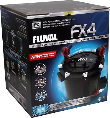 Fluval FX4 External Filter - CANISTER AQUARIUM - FISH - MARINE - TROPICAL - NEW • £247.99