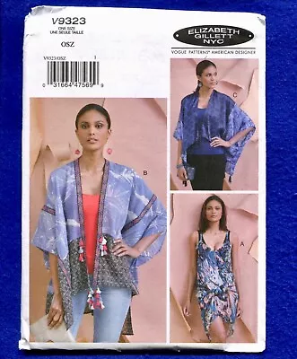 Vogue V9323 Misses Poncho & Dress Beach Wrap Cover-Ups Pattern One Size Freeship • $8.99