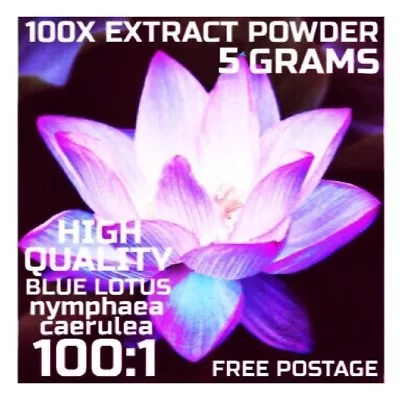 $6.38 • Buy Blue Lotus | (Nymphaea Caerulea) 100x Extract Powder [5 Grams] Blue Lily