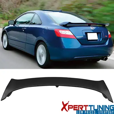 Fits 06-11 Honda Civic Coupe Rear Trunk Spoiler W/Brake LED Light ABS Unpainted • $90.99