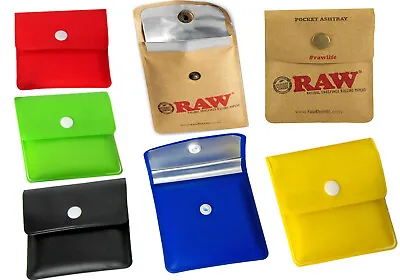 £2.94 • Buy RAW Pocket Ashtray Cigarette Butt Holder Reuable Portable Mini Ash Pouch 