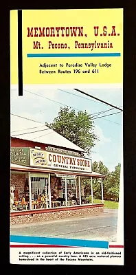 1960s Memorytown USA Mount Pocono PA Dutch Country Store Vintage Travel Brochure • $12.99