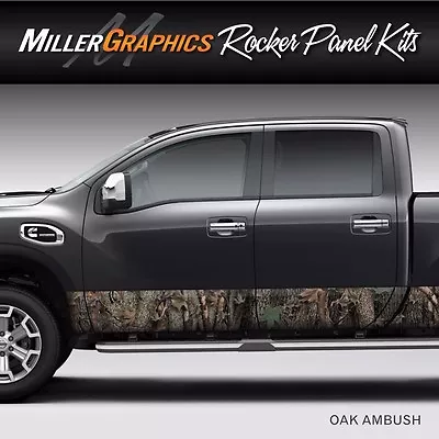 Camo  Oak Ambush  Rocker Panel Graphic Decal Wrap Kit Truck SUV - 4 Size Options • $74.95