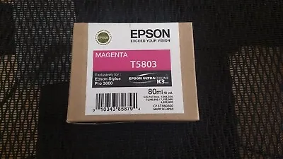 NIB Genuine Epson T5803 MAGENTA Ink Cartridge For Stylus Pro 3880 • $39.99