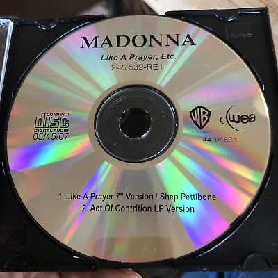 Madonna Like A Prayer Pro-cd Promo In-house Reference 2-track • $150