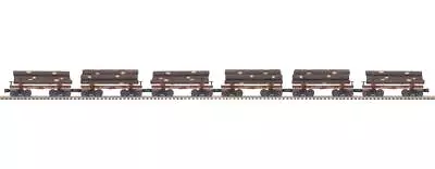 MTH 20-92328 O Scale Weyerhaeuser Premier 6-Car Skeleton Flat Car Set W/Log Load • $393.95