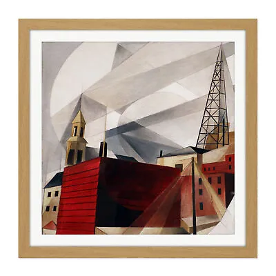 £29.99 • Buy Demuth Lancaster Pa Buildings Precisionist Painting Square Framed Wall Art 16X16