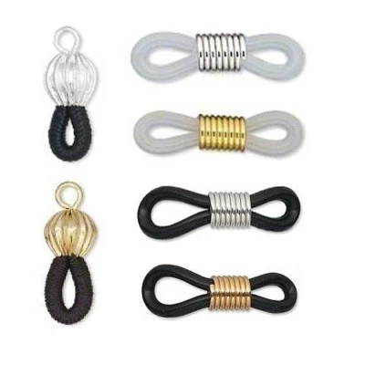 $4.50 • Buy Rubber Connector Loop End Repair Replace Glasses Spectacles Eyeglass Chain Cord