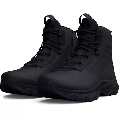 Under Armour Men's UA Stellar G2 6  Side Zip Tactical Boots - 3025579-001- Black • $89.99