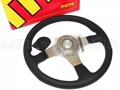 MOMO Steering Wheel Tuner (350mm / Leather/ Anthracite Spoke) • $206.88