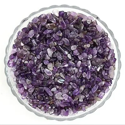  Amethyst Crystal Small Natural Chakra Chips Gemstones Reiki  5-15mm 50g-200g • £3.95