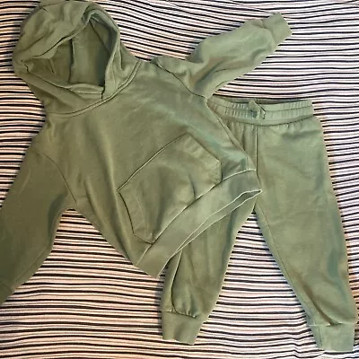 Hoodie & Sweatpants Toddler 2T Green Unisex Matching Set H&M • $13