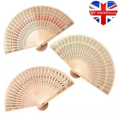£4.74 • Buy Vintage Oriental Chinese Traditional Wooden Folding Hand Fan Wedding Fan Dance