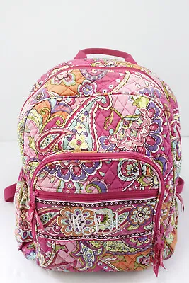 Vera Bradley Backpack Pink Swirls Paisley School Gym Travel Bookbag • $39.99