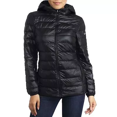 AlpineSwiss Womens Hooded Down Alternative Puffer Jacket Warm Light Bubble Coat • $39.99