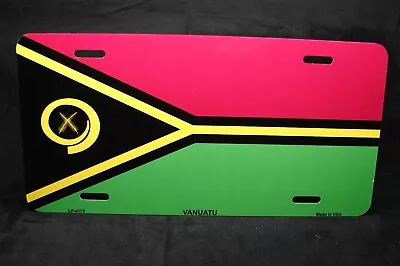 Vanuatu Flag Metal Car Novelty License Plate Auto Tag • $12.99