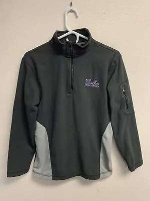 UCLA Bruins Women’s Fleece Jacket Size Small Gray 1/4 Zip Stadium Zip Pocket • $12.77