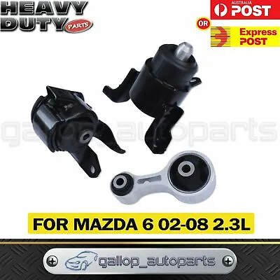 Left  Right & Rear Engine Mount Set Fit Mazda 6 2.3L Auto Manual 2002 - 2008 • $95