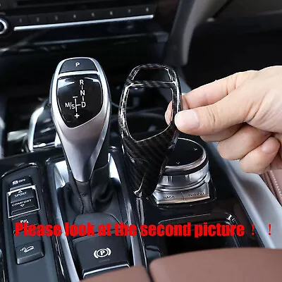 $10.99 • Buy For BMW F30 F20 F10 F15 F25 X5 X3 ABS Carbon Fiber Style Gear Shift Knob Cover