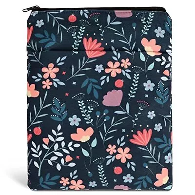 Book Sleeve Book Covers Book Protector Floral Printed With Zipper Washable Fa... • $18.37