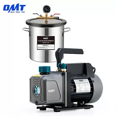 3 Gal Vacuum Degassing Chamber & 1/4 Hp 3.5 Cfm Vacuum Pump Kit With 5 Ft Hose • $109.99