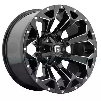 One 22x10 Fuel D546 Assault 8x180 -18 Matte Black Milled Wheel Rim 124.2 • $539