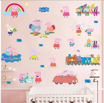 £7.69 • Buy Kids Train Wall Stickers Nursery Wall Art Girls Boys Children Decals UK ZH3