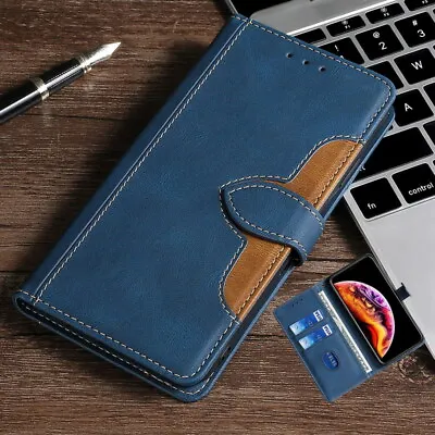 Luxury Genuine Leather Case Cover For Samsung Galaxy A2 A6 A7 A9 A13 A22 A53 A90 • £9.29