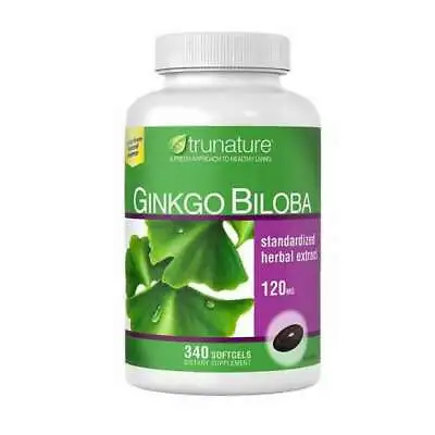 ✳️trunature GINKGO BILOBA 120mg 340 Softgels *** Support Memory *** EXP 11/25✳️ • $24.44