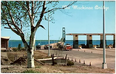 Postcard - Mackinac Bridge State Of Michigan - Toll Gate Circa 1950s/60s (M4d) • $3.99