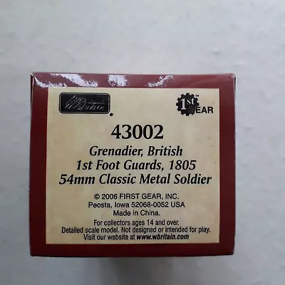 W Britain 43002 54mm Metal Soldier - Grenadier British 1st Foot Guards 1805 • £21.50