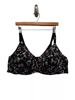 Torrid Curve Lightly Lined Wire Free Mermaid Floral Retro Tattoo Bra 54C NWT • $24.95