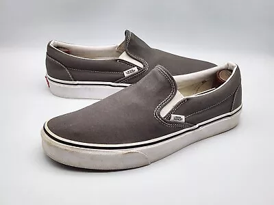🔥Vans Classic Gray Slip On Shoes Sneakers Men Size 9 - Skater 721356🔥 • $29.99