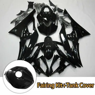 Fairing Kit +Tank Cover For Yamaha YZF R6 2008-2016 Glossy Black ABS BodyWork 09 • $409