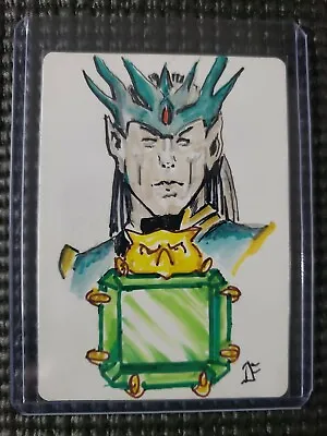 MTG Mox Emerald Sketch Dan Frazier Altered Art Magic Artist Proof SIGN Eladamri • $349