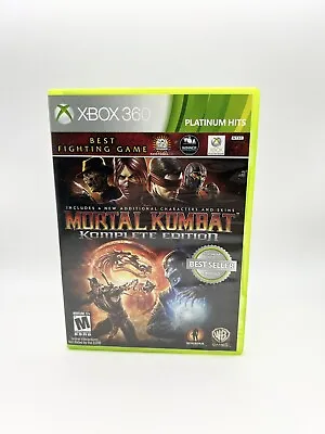 Mortal Kombat - Complete Edition Platinum Hits (Microsoft Xbox 360 2012) CIB • $20