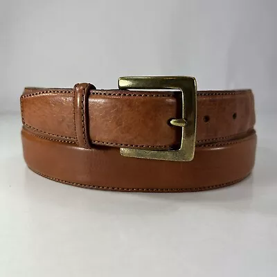 Chaps Brown Italian Leather Dress Belt - Men's Size 40/100 • $13.30