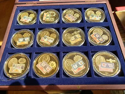 American Mint 24k Gold Certificates 50 Mm Coin Set & Box Issued 2009 • $275