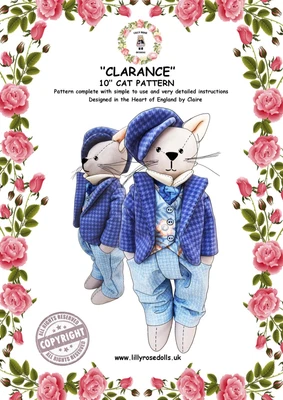£14.50 • Buy Clarance The Cat 10 Inch Sewing Pattern, With Full Instructions UK Made