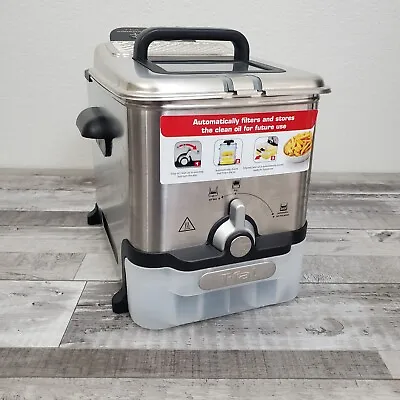 T-Fal SERIE F58-M1 Stainless Steel Easy Clean 2.6lb Deep Fryer 1700 Watts Silver • $100