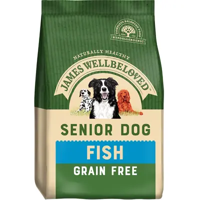 James Wellbeloved Senior Grain Free Fish Dry Dog Food 1.5kg | OOD 03/23 • £9.50