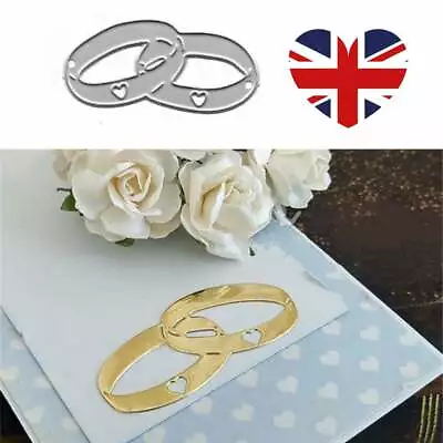 Wedding Ring Rings Bride Groom Craft Cut Paper Dies Die Metal Cutting Cutter • £2.75