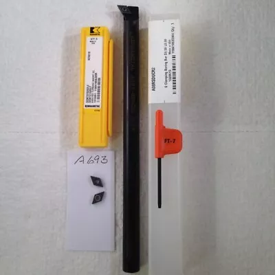 Kennametal 1/2  Boring Bar A08rsducr2 W/ Dcmt 21.50.5 Carbide Inserts -a693- • $125