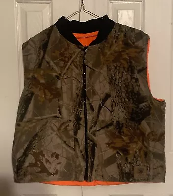 Mens 2XL Reversible Camoflauge/orange  Hunting Vest Please Read • $25