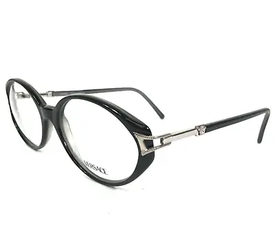 Versace Eyeglasses Frames MOD. V70 COL.A60 Black Silver Medusa Heads 55-17-120 • $99.99