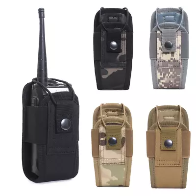 Tactical Molle Radio Walkie Talkie Pouch Waist Bag Holder Pocket Holster Outdoor • $7.99