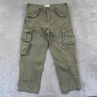 Gap Pants Men 38x32 Green Baggy Y2K Cargo Military Heavyweight Utility Fatigues • $39.95