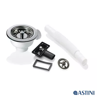 90mm Chrome Waste & Overflow For Astini RAK Rangemaster Ceramic Sink • £27.99